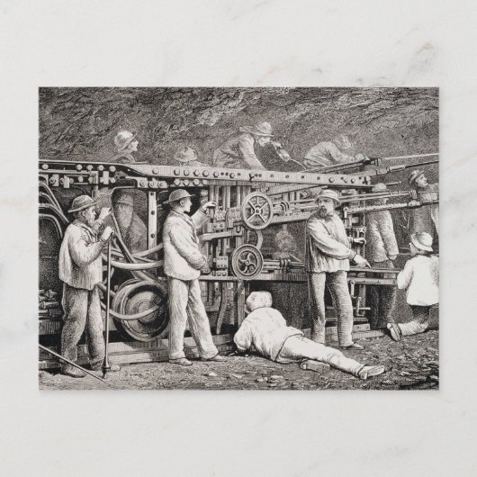 De geavanceerde galerij aan de Franse zijde van de Briefkaart (Voorkant)