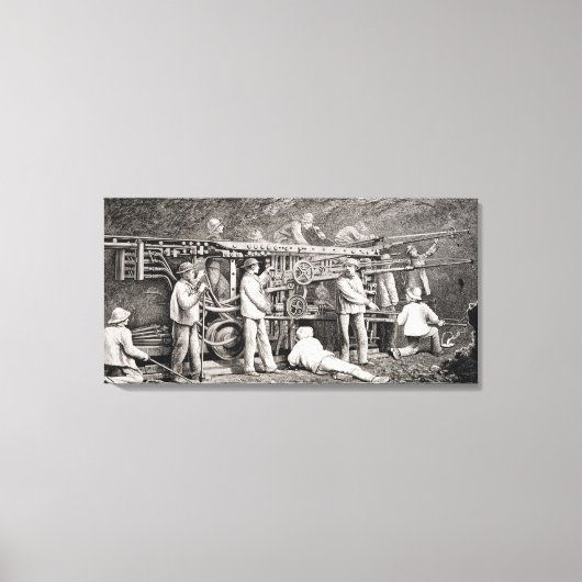 De geavanceerde galerij aan de Franse zijde van de Canvas Afdruk (Voorkant)