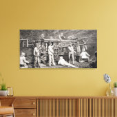 De geavanceerde galerij aan de Franse zijde van de Canvas Afdruk (Insitu (Woonkamer))