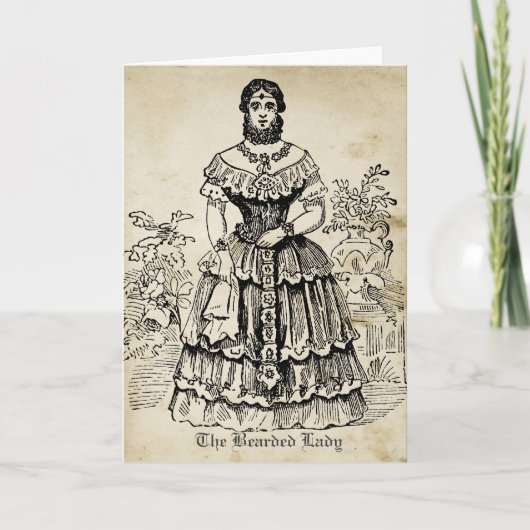 De gebaarde Dame Kaart (Voorkant)