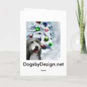 De gebaarde Giften van Kerstmis van de Collie Feestdagen Kaart (Achterkant)