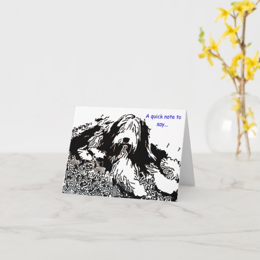 De gebaarde Kaart van de Nota van de Collie (Gele Bloem)