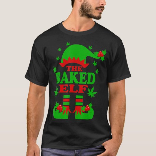 De gebakken elf grappige kerst elf familie matchin t-shirt (Voorkant)