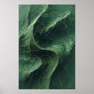 De gebarsten aderen van de natuur: een gedetaillee poster