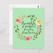 De gebedden stemmen zijn tegen acties briefkaart (Voorkant / Achterkant)