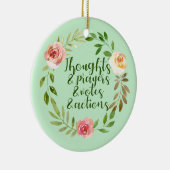 De gebedden stemmen zijn tegen acties keramisch ornament (Rechts)