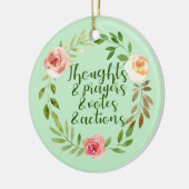 De gebedden stemmen zijn tegen acties keramisch ornament (Links)