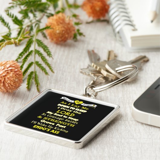 De gebeden van de vrouw... Endometriose Sleutelhan Sleutelhanger (Zijkant)