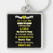 De gebeden van de vrouw... Endometriose Sleutelhan Sleutelhanger (Voorkant)