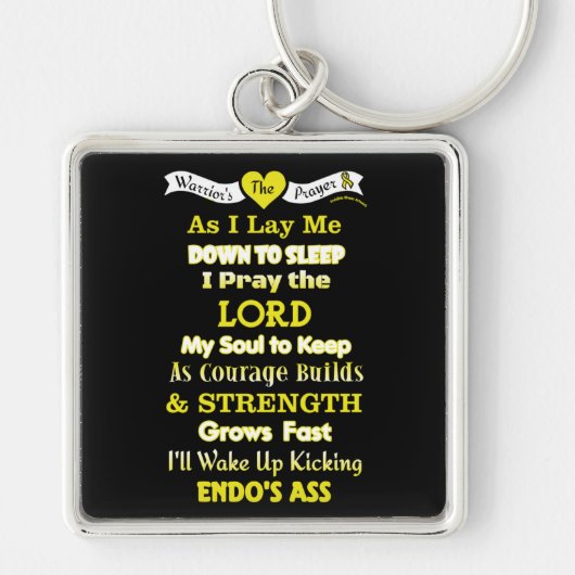 De gebeden van de vrouw... Endometriose Sleutelhan Sleutelhanger (Voorkant)