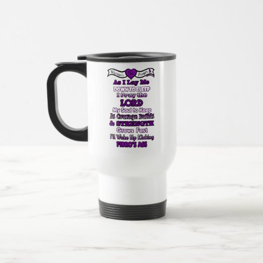 De gebeden van de Warrior...Fibro Travel Mug Reisbeker (Links)