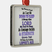 De gebeden van de Warrior Lupus Metalen Ornament (Rechts)