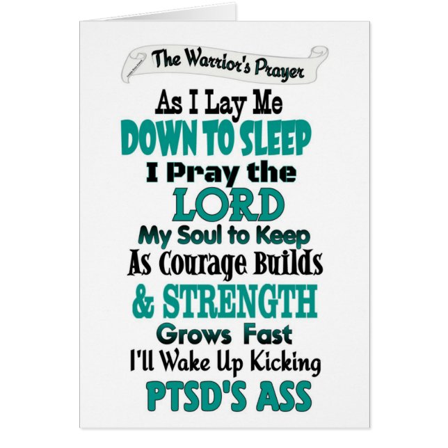De gebeden van de Warrior...PTSD (Voorkant)
