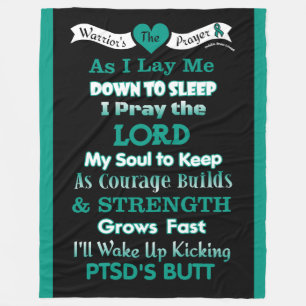 De gebeden van de Warrior...PTSD Fleece Deken