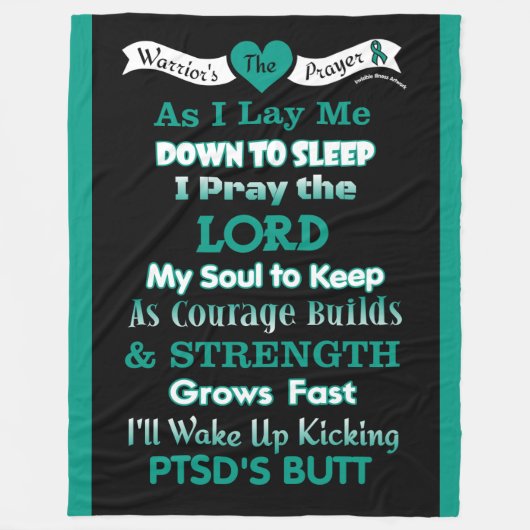 De gebeden van de Warrior...PTSD Fleece Deken (Voorkant)