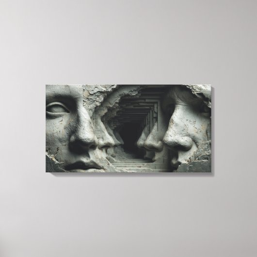 De gebeitelde oneindigheid canvas afdruk (Voorkant)