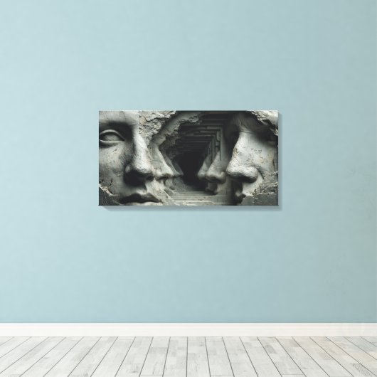 De gebeitelde oneindigheid canvas afdruk (Insitu (Houten vloer))