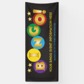 De gebeurtenis heldere kleuren van Bingo en goud Spandoek (Verticaal)