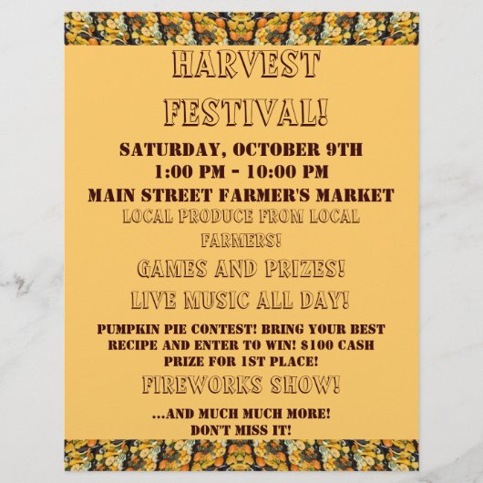 De Gebeurtenis van de herfst - Al tekst kan worden Flyer (Voorkant)