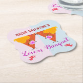 De gebeurtenis van Nacho Valentijns Kissingsen Kartonnen Onderzetters (Gekanteld)