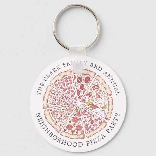 De Gebeurtenis van Pizza de Geachte Sleutelhanger  (Voorkant)