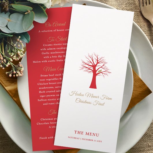 De gebeurtenispartridge van de Kerstmis in een boo Menu