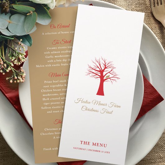 De gebeurtenispartridge van de Kerstmis in een boo Menu