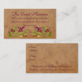 De gebeurtenissenplankenkaart visitekaartje (Voorkant / Achterkant)