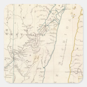 De gebieden NW en Mich Vierkante Sticker