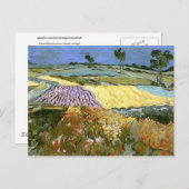 De Gebieden van de tarwe dichtbij Auvers Van Gogh Briefkaart (Voorkant / Achterkant)