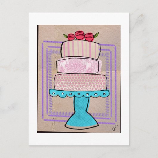 De Gebloemde Pasteltoren Briefkaart (Voorkant)