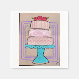 De Gebloemde Pasteltoren Servet