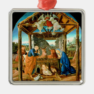 De Geboorte, beroemd schilderij van Sandro Bottice Metalen Ornament