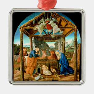 De Geboorte, beroemd schilderij van Sandro Bottice Metalen Ornament