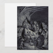 De Geboorte door Gustave Doré Premium Victoriaanse Feestdagenkaart (Voorkant / Achterkant)