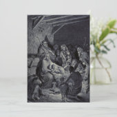 De Geboorte door Gustave Doré Premium Victoriaanse Feestdagenkaart (Staand voorkant)