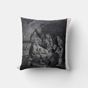 De Geboorte door Gustave Doré Premium Victoriaanse Kussen