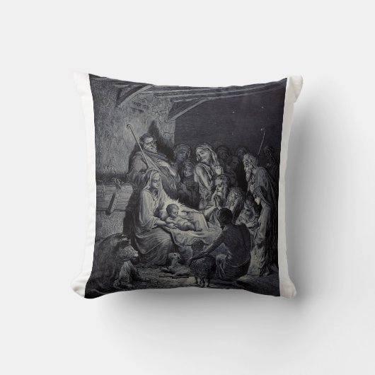 De Geboorte door Gustave Doré Premium Victoriaanse Kussen (Voorkant)