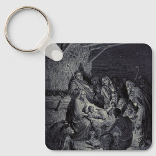 De Geboorte door Gustave Doré Premium Victoriaanse Sleutelhanger