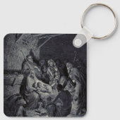 De Geboorte door Gustave Doré Premium Victoriaanse Sleutelhanger (Achterkant)