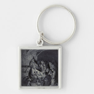 De Geboorte door Gustave Doré Premium Victoriaanse Sleutelhanger