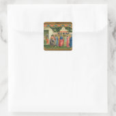 De geboorte en het huwelijk van de Maagd Vierkante Sticker (Tas)