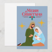 De geboorte  feestdagenkaart (Voorkant / Achterkant)