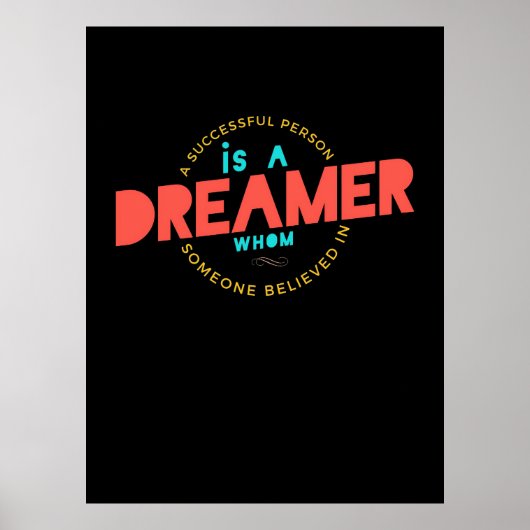 De geboorte geeft een succesvolle persoon een drom poster (Voorkant)