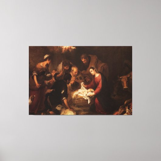 De Geboorte Herders 1668 Canvas Afdruk (Voorkant)