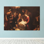 De Geboorte Herders 1668 Canvas Afdruk (Insitu (Houten vloer))
