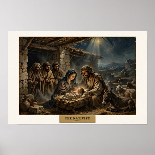 De Geboorte — in Da Vinci-stijl Poster (Voorkant)
