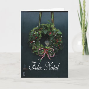 De Geboorte, Portugese Kerstkaart van Feliz Feestdagen Kaart