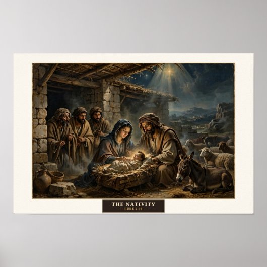 De Geboorte — Poster in Da Vinci-stijl (Voorkant)