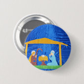 De Geboorte Ronde Button 5,7 Cm (Voorkant /achterkant)
